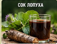 Корень и листья лопуха